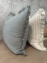 Load image into Gallery viewer, Stripe Ruffle Pillow Cover