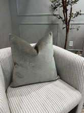 Load image into Gallery viewer, Olive Green Velvet Pillow Cover