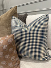 Load image into Gallery viewer, Blue Check Pillow Cover