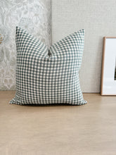 Load image into Gallery viewer, Green Gingham Pillow Cover