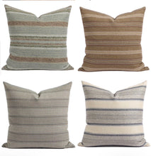 Load image into Gallery viewer, Blue Stripe Pillow Cover