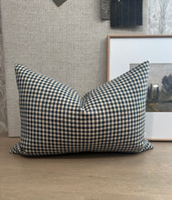 Load image into Gallery viewer, Blue Check Pillow Cover