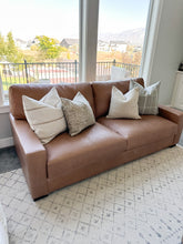 Load image into Gallery viewer, Tan Woven Stripe Pillow Cover