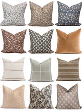 Load image into Gallery viewer, Tan Woven Stripe Pillow Cover