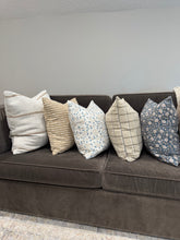 Load image into Gallery viewer, Tan Woven Stripe Pillow Cover