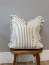 Load image into Gallery viewer, Stripe Ruffle Pillow Cover