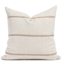 Load image into Gallery viewer, Tan Woven Stripe Pillow Cover