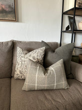 Load image into Gallery viewer, Green/Grey Corduroy Pillow Cover