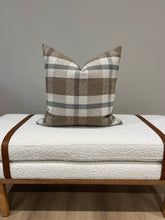 Load image into Gallery viewer, Brown Plaid Pillow Cover