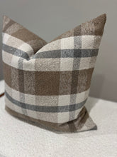 Load image into Gallery viewer, Brown Plaid Pillow Cover