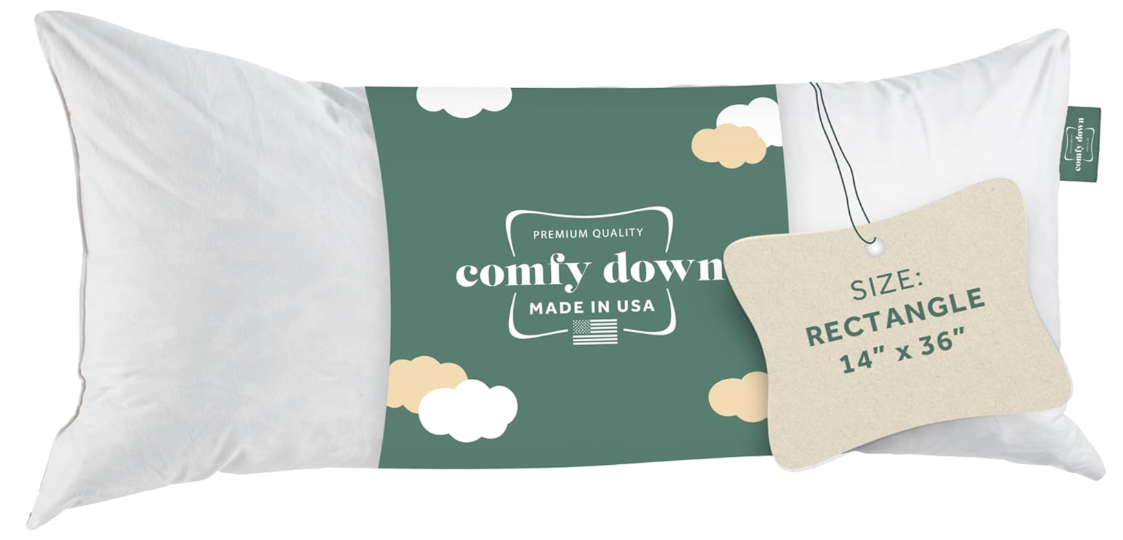 14x36 Comfy Down Pillow Insert Pillow Chop