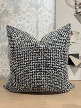 Load image into Gallery viewer, Navy textured Pillow Cover
