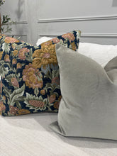 Load image into Gallery viewer, Navy Floral Pillow Cover

