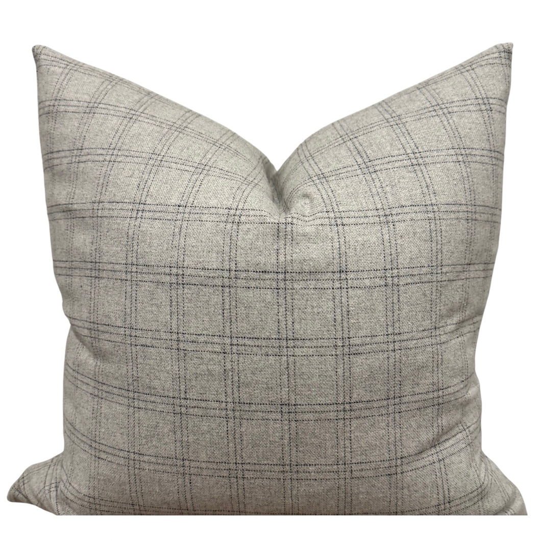 Ash Plaid Pillow Cover