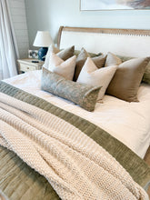 Load image into Gallery viewer, Brown Linen Stripe Pillow Cover
