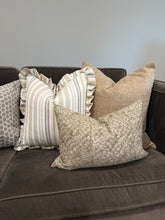 Load image into Gallery viewer, Multi Stripe Ruffle Pillow Cover
