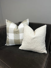 Load image into Gallery viewer, Lilly Tan Check Pillow Cover
