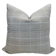 Load image into Gallery viewer, Grey Plaid Pillow Cover
