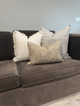 Load image into Gallery viewer, Stripe Ruffle Pillow Cover
