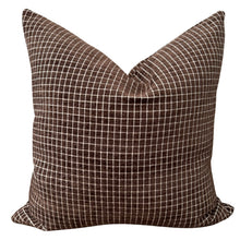 Load image into Gallery viewer, Chocolate Check Pillow Cover
