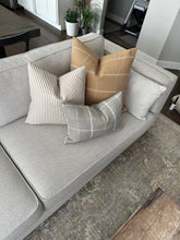 Load image into Gallery viewer, Brown Linen Stripe Pillow Cover
