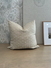 Load image into Gallery viewer, Tan Texture Stripe Pillow Cover
