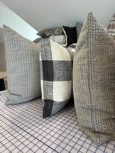 Load image into Gallery viewer, Black Check Pillow Cover
