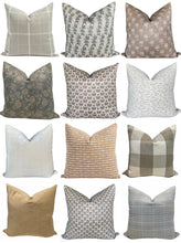 Load image into Gallery viewer, Grey Plaid Pillow Cover
