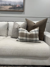 Load image into Gallery viewer, Brown Plaid Pillow Cover
