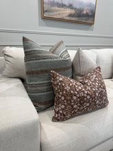 Load image into Gallery viewer, Teal Stripe Pillow Cover
