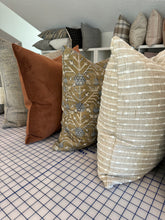 Load image into Gallery viewer, Tan Texture Stripe Pillow Cover
