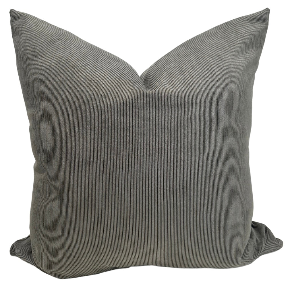 Grey Corduroy Pillow Cover