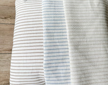 Load image into Gallery viewer, Brown Linen Stripe Pillow Cover
