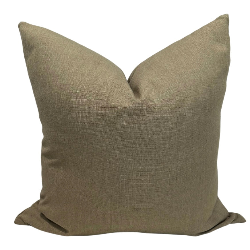 Olive linen Pillow Cover