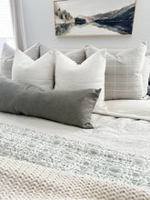 Load image into Gallery viewer, Grey Plaid Pillow Cover
