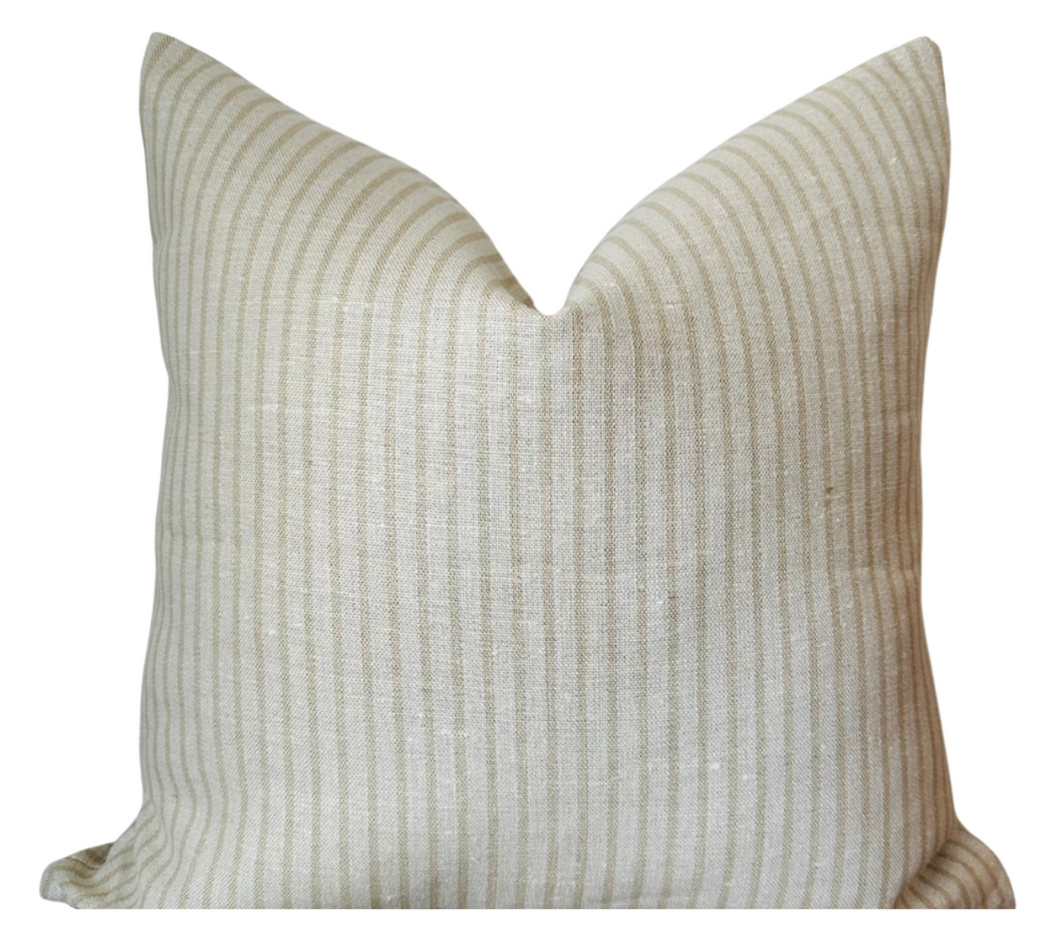 Linen Stripe Pillow Cover