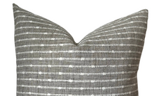 Load image into Gallery viewer, Light Grey Stripe Pillow Cover
