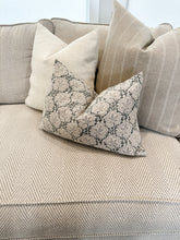 Load image into Gallery viewer, Cream linen Stripe Pillow Cover
