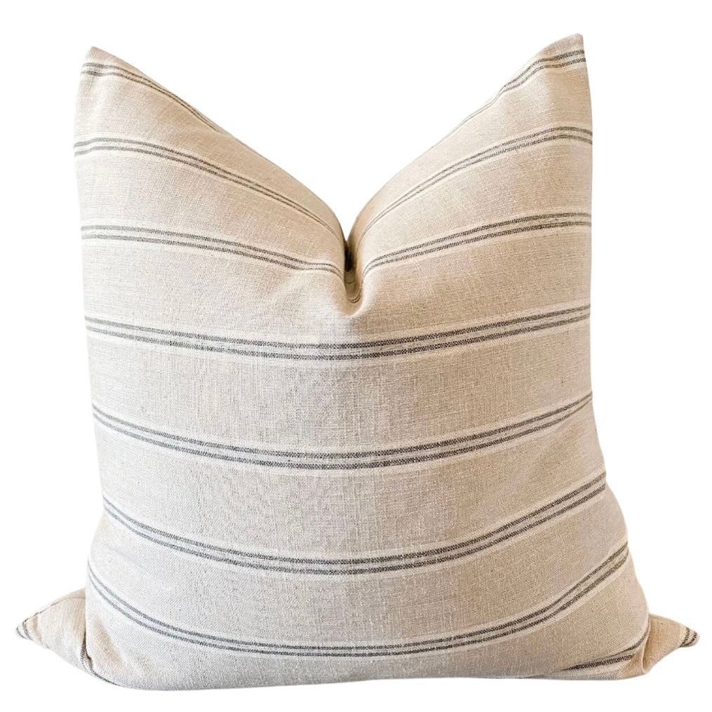 Tan Stripe Pillow Cover