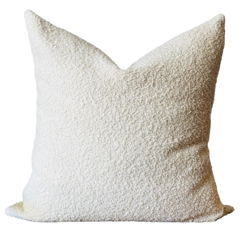 Cream Fluff Pillow Cover