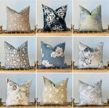 Load image into Gallery viewer, Grey Floral Pillow Cover
