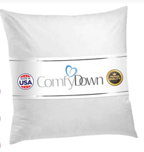 Load image into Gallery viewer, 22x22 Comfy Down Pillow Insert
