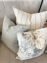 Load image into Gallery viewer, Grey Floral Pillow Cover

